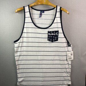 Basix Of America Mens Tank Top XXL 2XL Key West Sleeveless Tshirt Nautical NWT‎